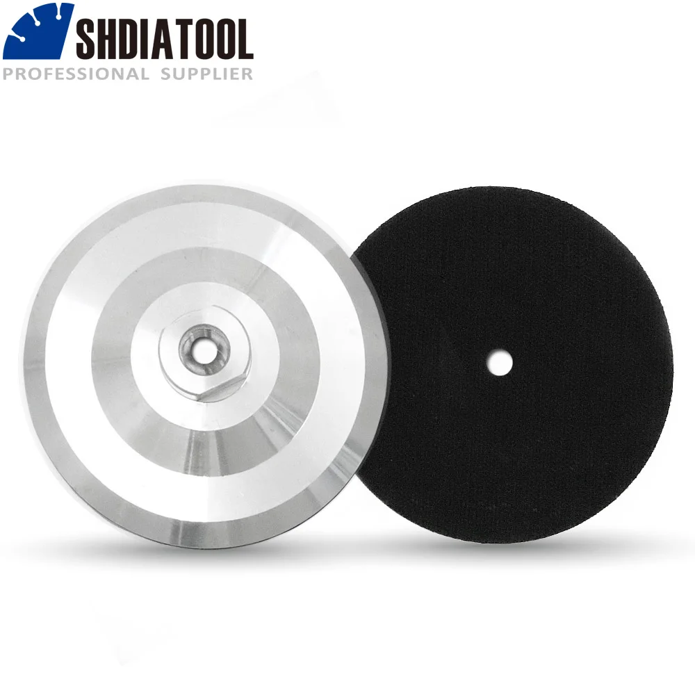 

SHDIATOOL 2pcs 80MM/100MM/125MM Back pad for diamond polishing pads Dia 3"/4"/5" 5/8-11 thread Rubber or Aluminum based