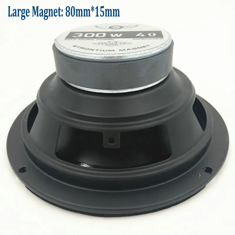 1pc 6.5 Inch 300W 4Ohm Midrange Car Audio Louder Front Door Speakers Woofers Automobile Component Fullrange Speaker