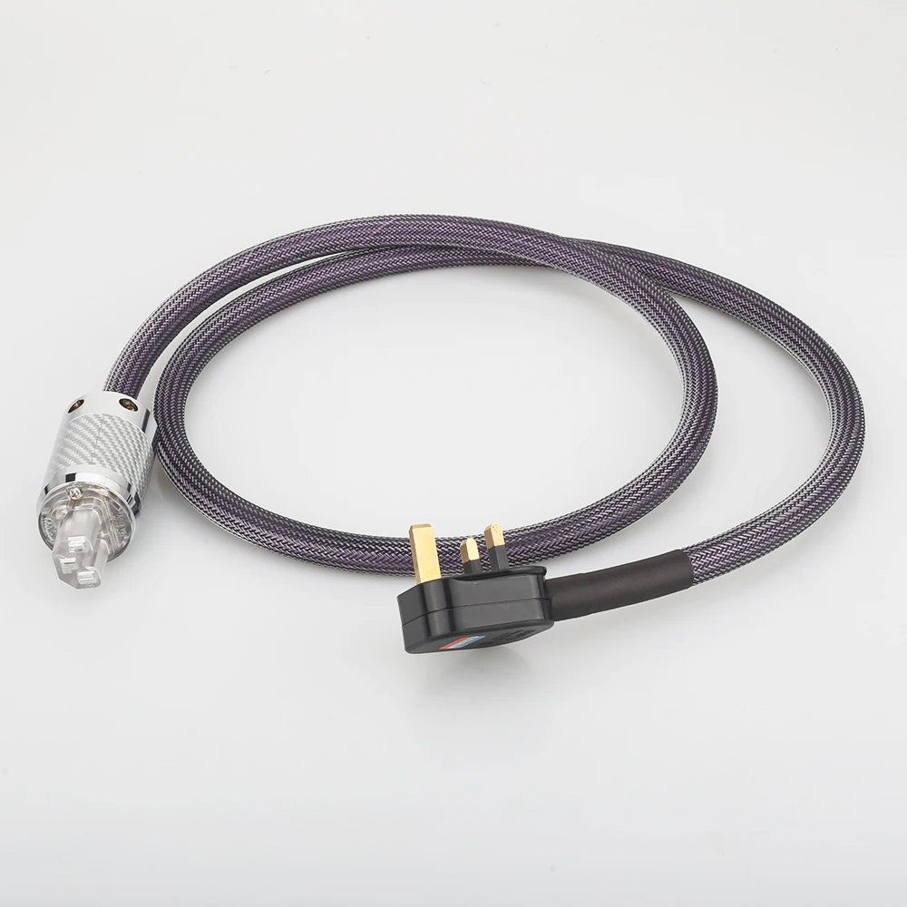 Audiocrast P122 5N OFC Hi Fi Cáp Hi Cấp Anh Dây Nguồn CD Bộ Khuếch Đại Amp Anh Cắm Điện Cáp hifi AC Chính Cáp Nguồn