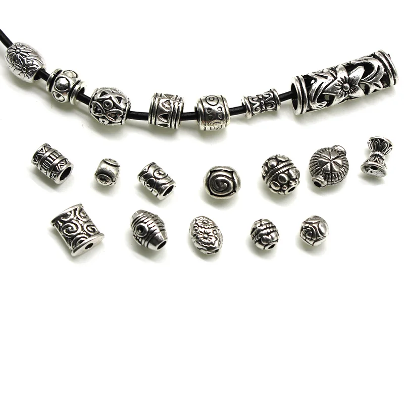 20Pcs/lot Tibetan Silver Metal Loose Spacer Beads for Jewelry Making DIY Bracelet Necklace Handmade Jewelry Accessaries
