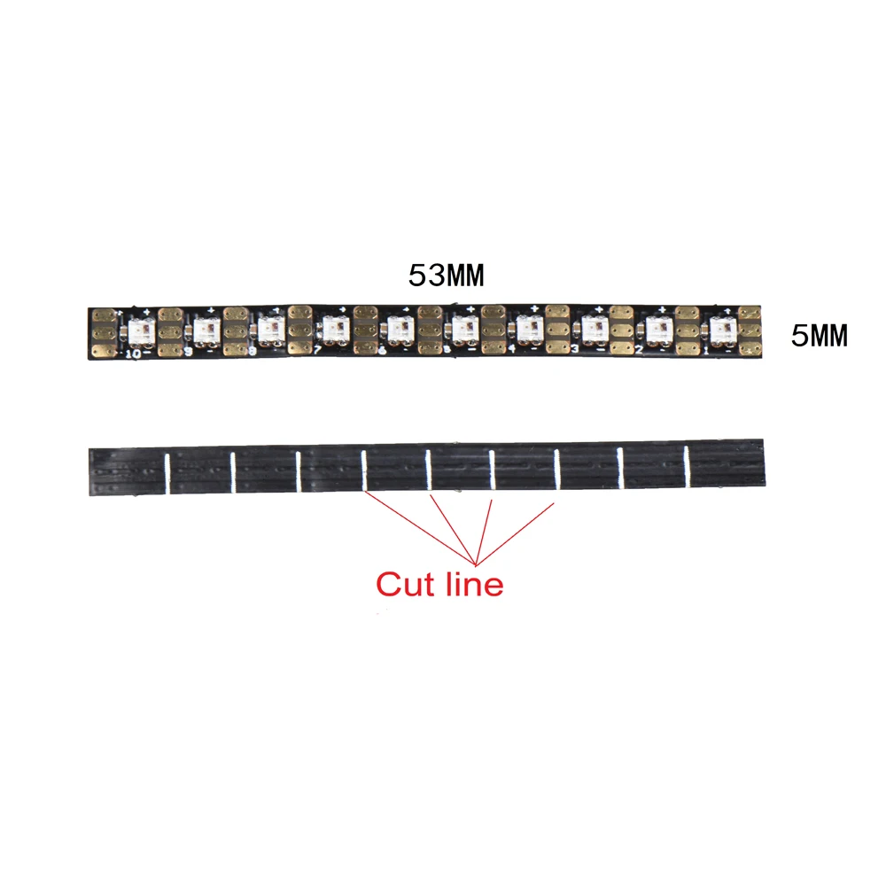 Pixels LED a cores para tela LED Strip, Chip RGB Digital, Mini SMD, endereçável, DC5V, WS2812, 2020, 10-1000pcs