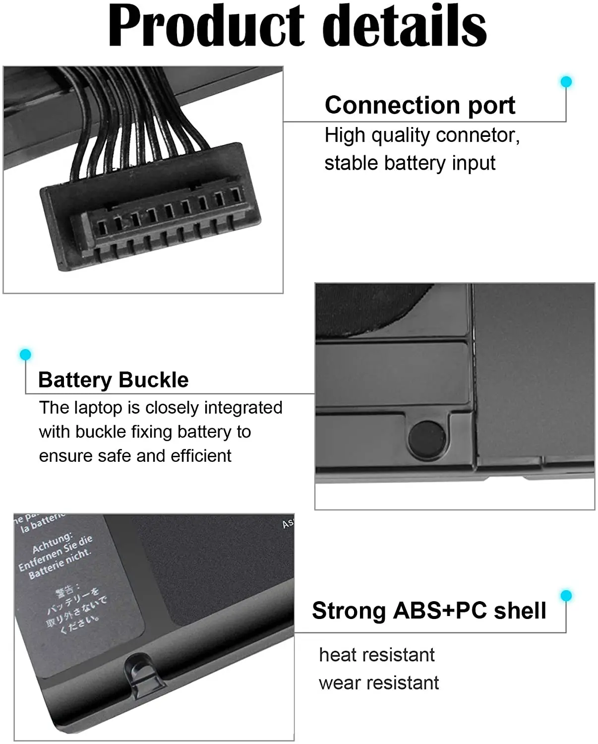 Damaite – batterie A1321 pour Apple MacBook Pro 15 "A1286, Version 2009 et 2010, MC118LL/A MC372 mc471 MB985 MB986LL/A