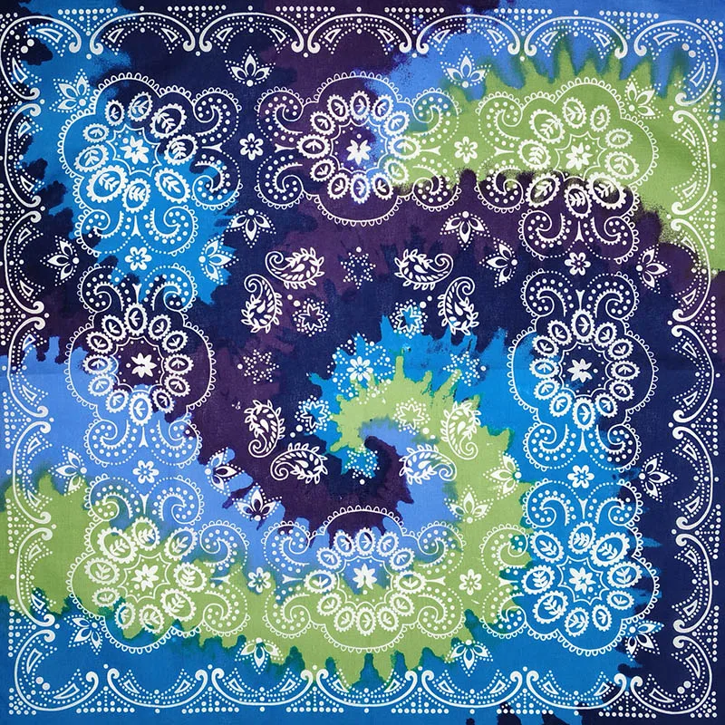 Totenkopf-Bandana, modisch, Hip-Hop, 100 % Baumwolle, quadratischer Schal, schwarz, Paisley-Fahrrad-Stirnband für Damen/Herren/Jungen/Mädchen