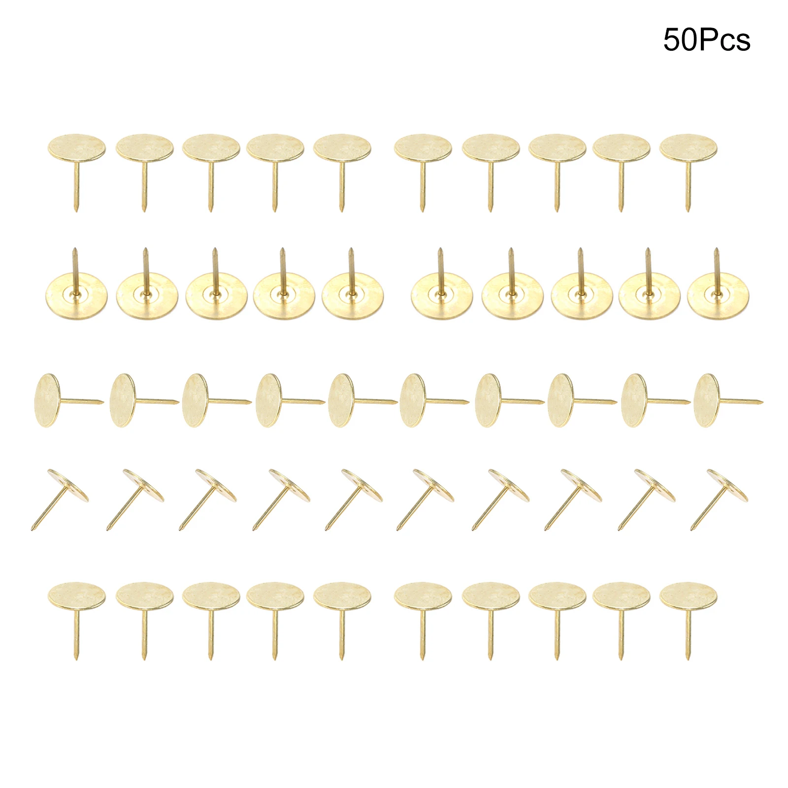 50pcs Antique Bronze/Gold Pins Metal Flat Head Nails Decorative Tacks Stud Wooden Box Case Furniture Nails Pushpin 15*19mm