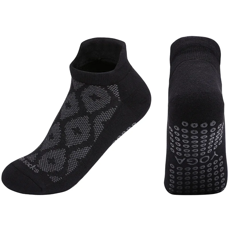 Women Pilates Yoga Socks Sport Combed Cotton Anti-Slip Mesh Breathable Backless Ladies Fitness Gym Ballet Dance Floor Ankle Sock