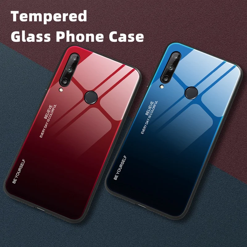 Tempered Glass Phone Case For Huawei Y8P Y7A Y5 Y9S Y9 Prime 2019 P Smart 2021 Nova 2i 3 3i 5T Honor 8X 8C 9A 9X Pro Cover Case