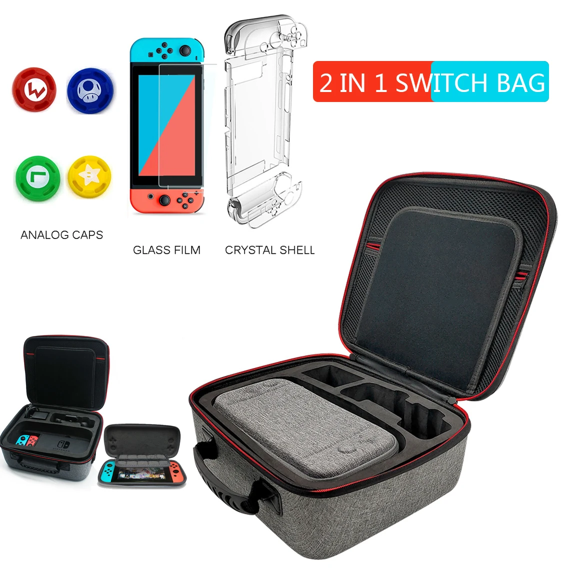 

2 in 1 Nintendo Switch Bag Large Capacity Switch Accessoires Storage Box Gaming Console Portable Carrying Case