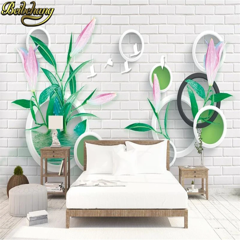 

beibehang Custom beautiful dream flower love flower photo wallpaper 3D big mural living room bedroom TV background painting wall