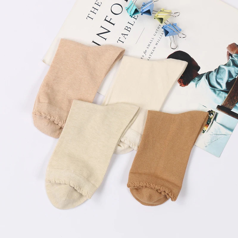 DONGAI Soft Women Cotton Socks Japanese Solid Simple Autumn And Winter Leisure All-match Kawaii Solid Color Womens Socks