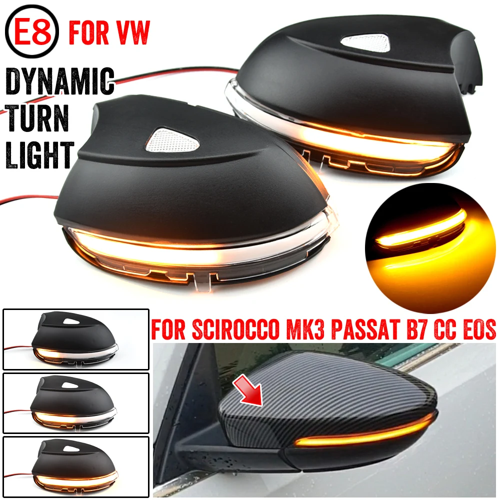 

Dynamic Blinker For VW Passat B7 CC Scirocco LED Turn Signal EOS Light Beetle 2011 2014 Side Mirror Indicator For Volkswagen