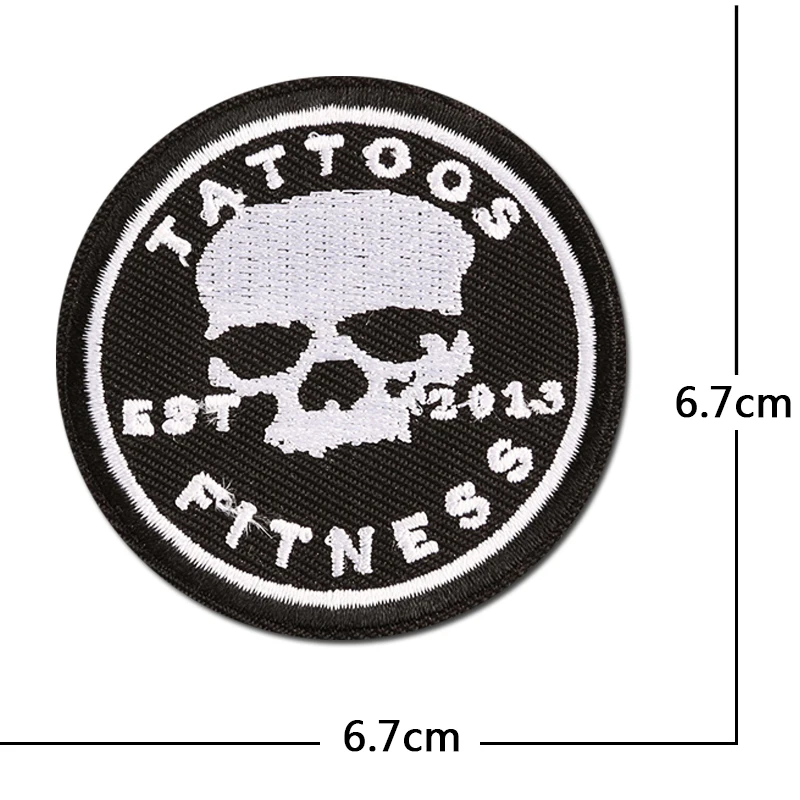 Black And White Embroidery Applique Ironing Sewing Supplies Decorative Badges Patches For Clothing ROCK BAND PUNK