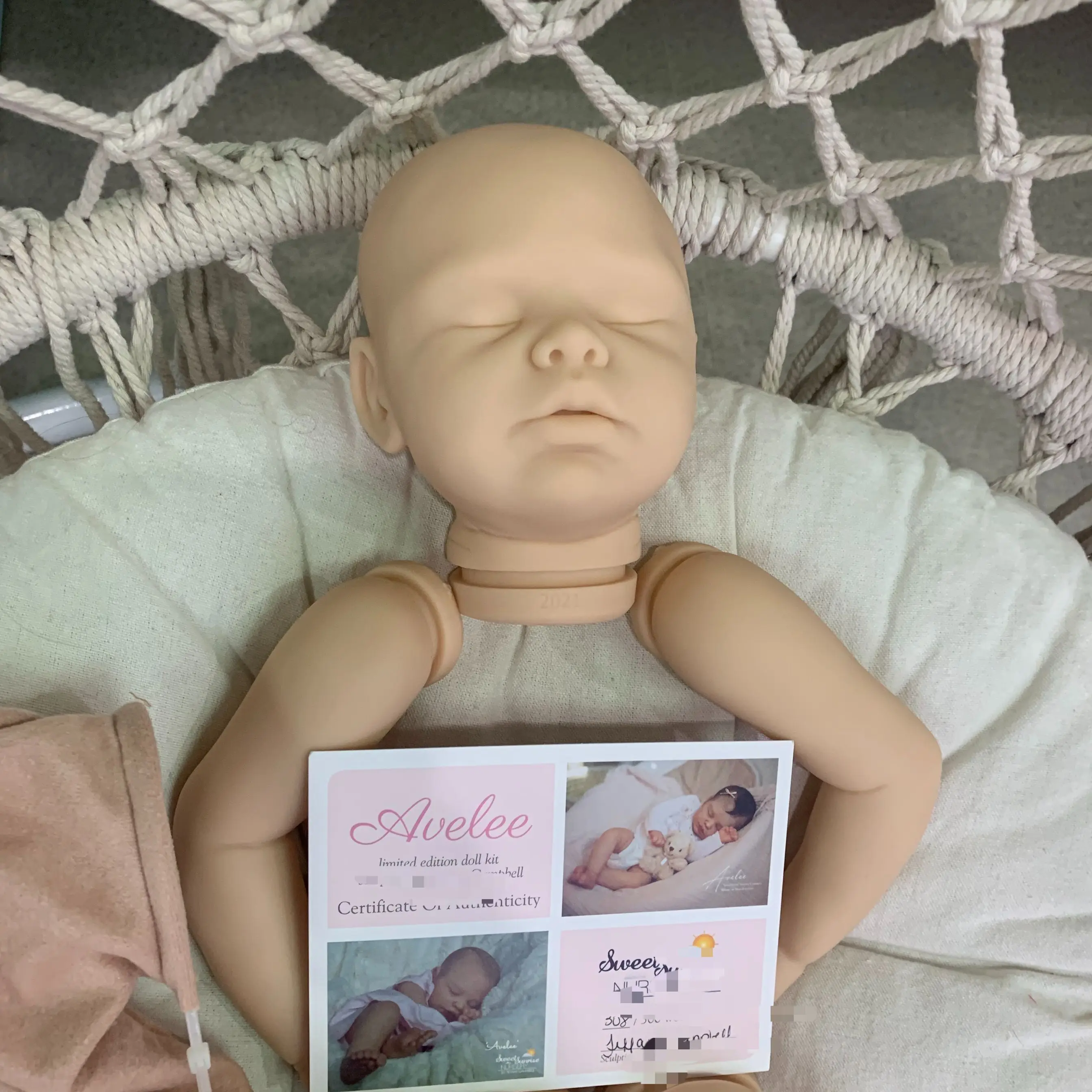 NPK 20-Zoll-Abalie-Reborn-Puppenbausatz – lebensechter schlafender Baby-Touch mit COA-Sammelpuppenbausatz