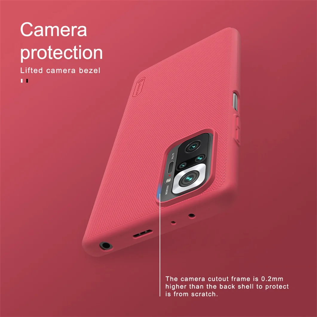 For Xiaomi Redmi Note 10 Pro Max Case Note 10S 10 4G 5G Cover Nillkin Frosted Shield Hard PC Back Cover For Redmi Note10 Pro