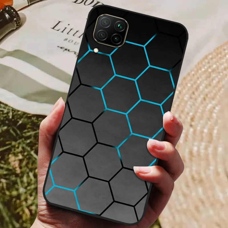 Soft tpu silicone case para huawei p40 lite, tampa traseira, pára-choques preto