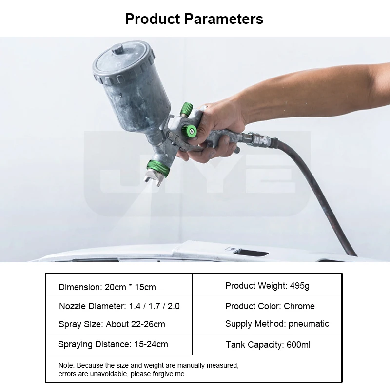 HVLP Spray Paint Gun Set 600ML 1.4 1.7 2.0mm Nozzle Gravity Pneumatic Paint Sprayers For Professional Car Repair Tool Kits