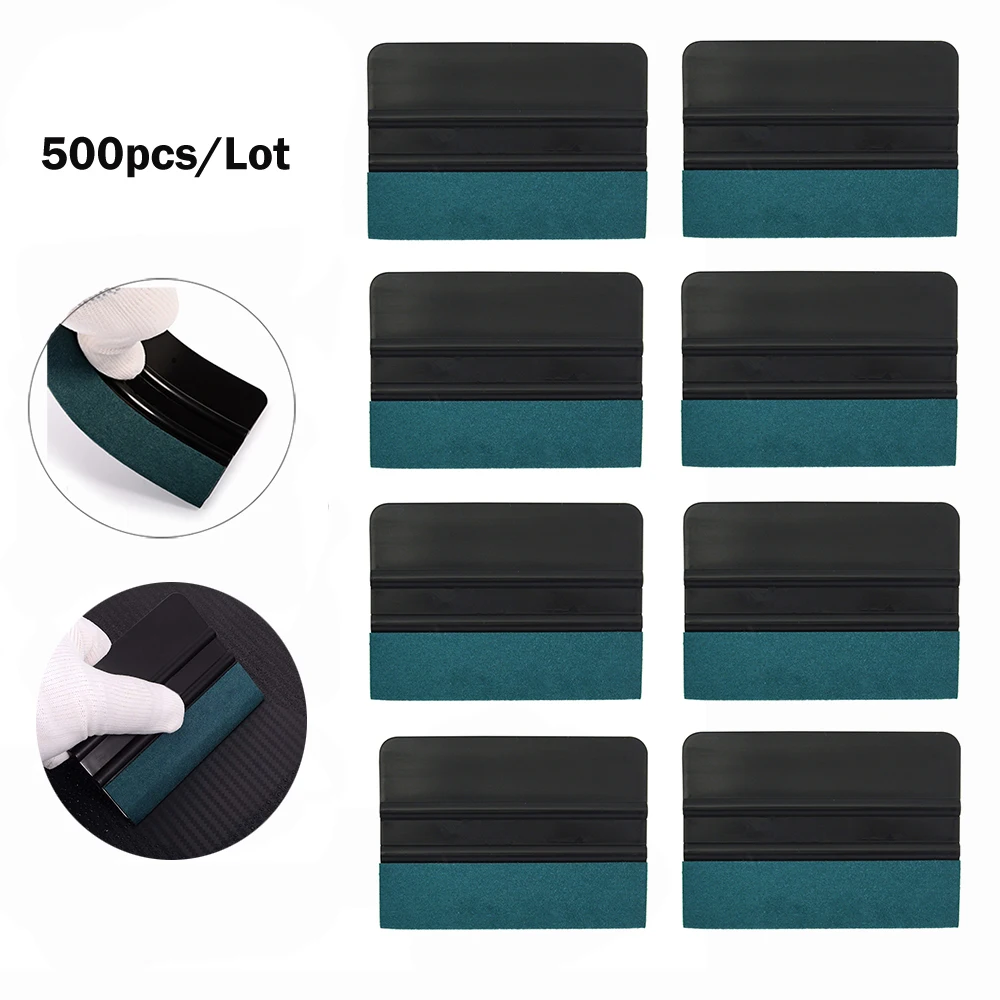 

EHDIS 500pcs Carbon Fiber Film Vinyl Wrapping Squeegee Car Sticker Sheet Wrap No Scratch Suede Scraper Window Tint Clean Tool