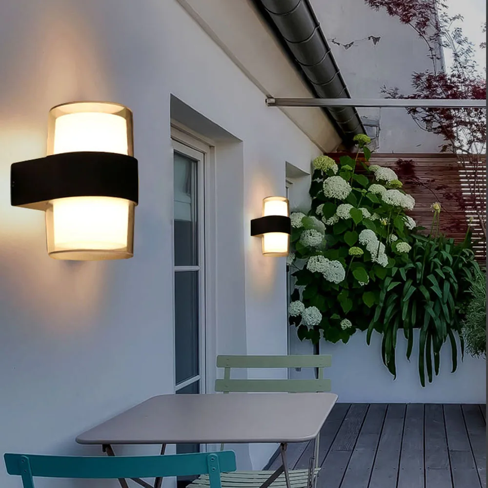 LED Wall Light Outdoor Waterproof Modern Nordic Style Indoor Wall Lamps Living Room Porch Garden Lamp 9W 18W 110V 220V 230V