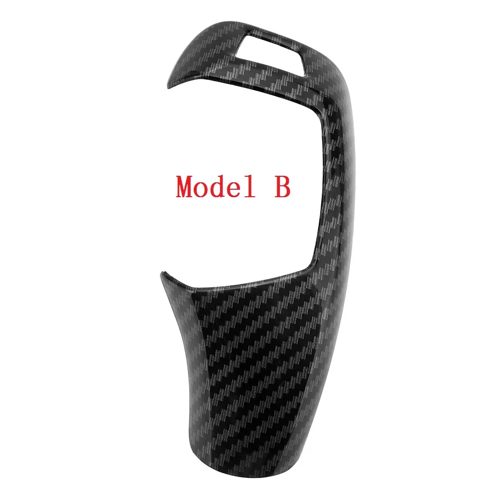 Carbon Fiber Style Gear Shift Handle Sleeve Button Cover Stickers For BMW 1 2 3 5 series X3 X4 X5 X6 F30 f10 f32 F25 F15 F16