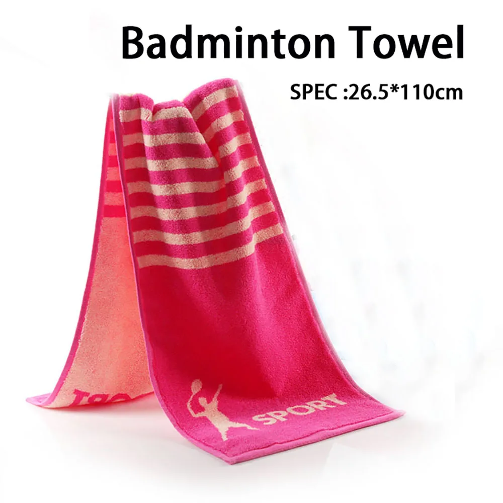 2pcs Badminton Towel Man Woman Pure Cotton Yarn Dyed Sports Thickened Lengthened Soft And Absorbent Blue Red Party Favors Gift
