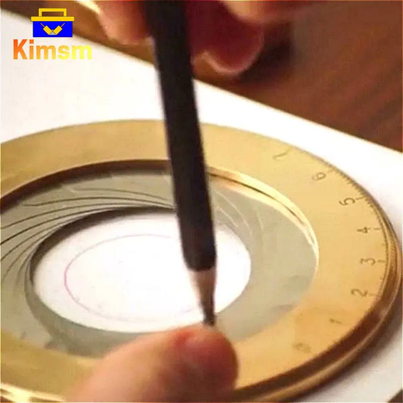 Herramienta de dibujo circular ajustable, calibrador para carpintería, regla redonda de dibujo creativo, brújula circular de acero inoxidable