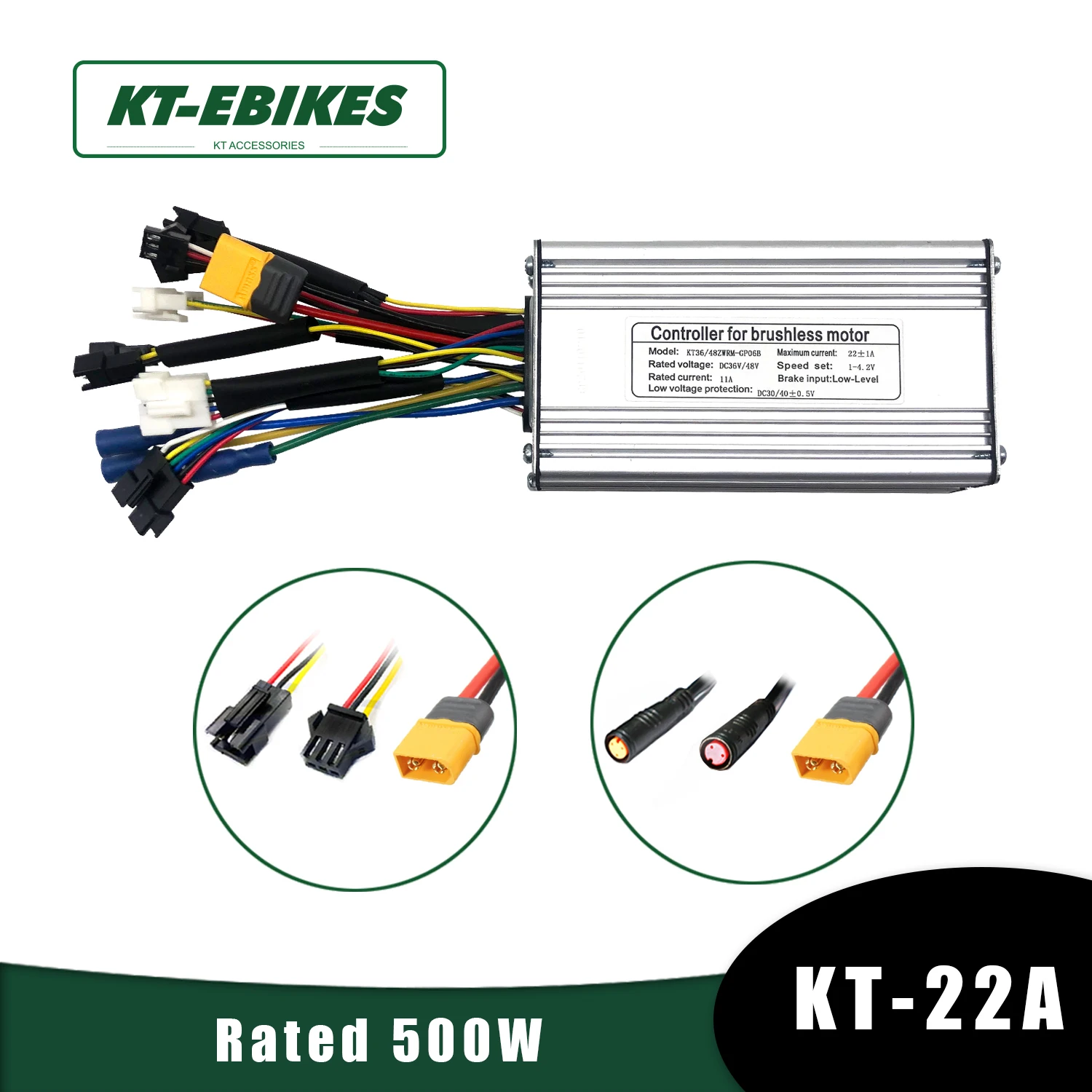 KT eBike Controller 36V 48V 350W 500W 750W 22A LCD Electric Bike Bicycle e bike Motor Controller With Light Funciton