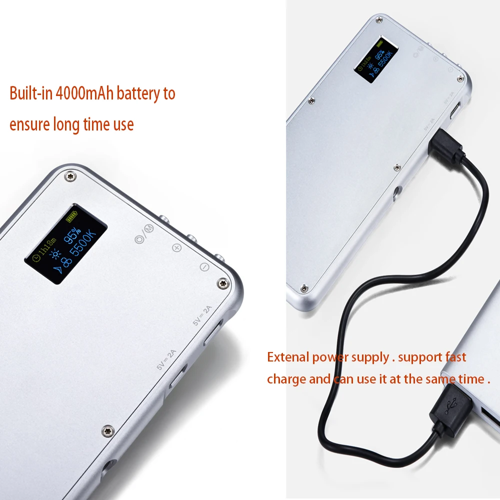 180 Bi Màu 3100K-5500K Video Mini LED Di Động Lấp Đầy Ánh Sáng Được Xây Dựng Trong Pin dành Cho Máy Ảnh Điện Thoại Chụp Hình Studio