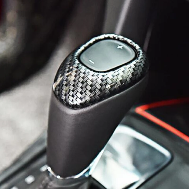 

For Chevrolet Cruze 2016 2017 2018 ABS Carbon fibre/red Car gear shift knob handle Cover Trim car styling accessories 1pcs