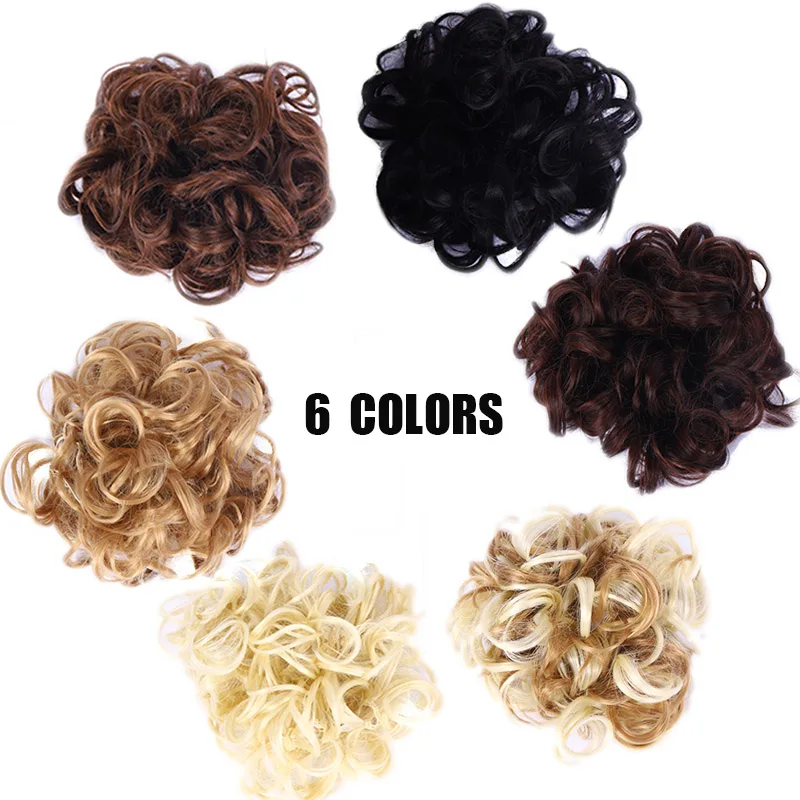 LUPU syntetyczny przyrząd do koka z włosów Messy Chignon z gumką Updo Donut Roller Scrunchie kawałki włosów dla kobiet High Temperture fibre