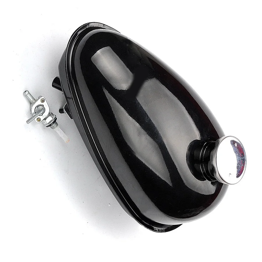 3L Motorcycle Gas Fuel Tank Petrol With Cap Switch For Motorized Bicycle Bike Metal Accessory Durable Fuel Gas Can Petrol Tanks