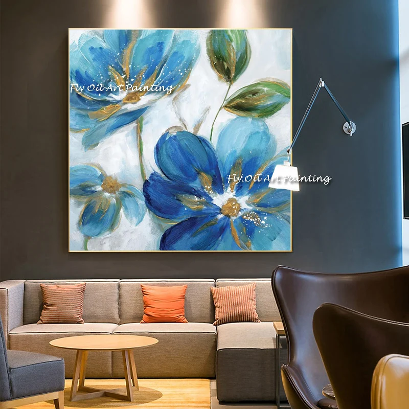 Handmade  Flower Gentle Abstract Painting Modern Art Picture For  reading Room Modern Cuadros Canvas Art High Quality