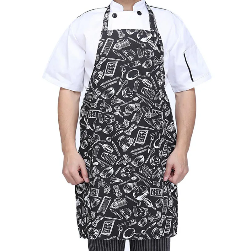 Adjustable Half-length Adult Apron Striped Hotel Restaurant Chef Waiter Apron Kitchen Cook Apron