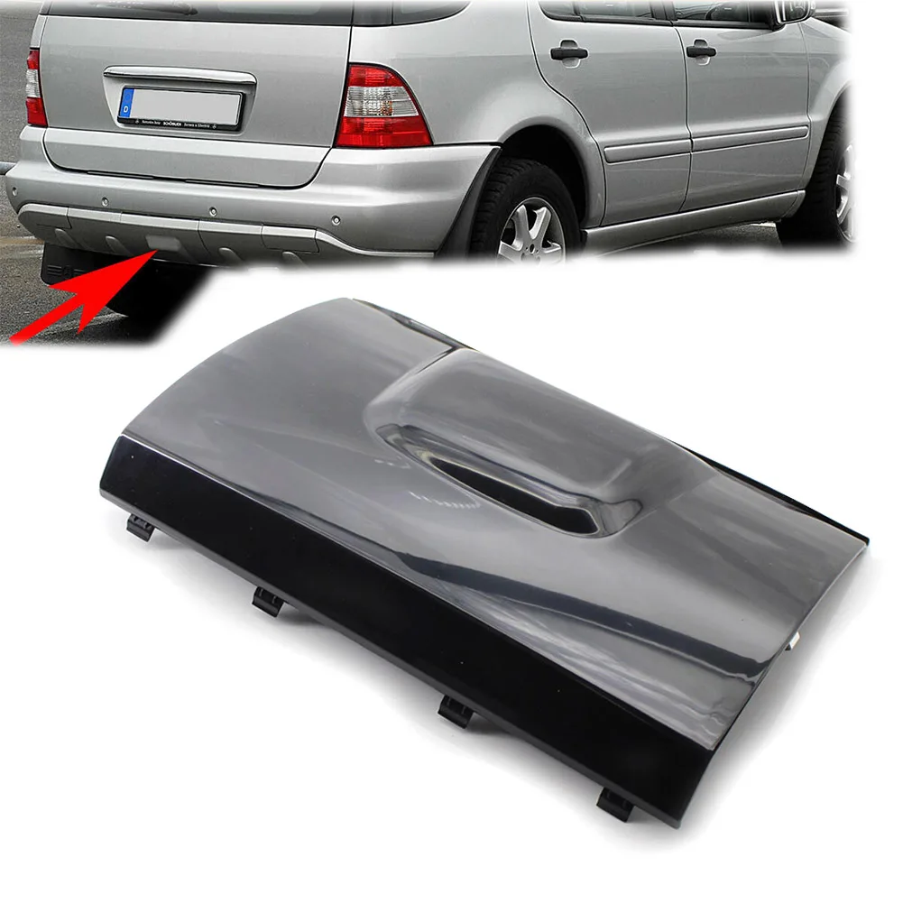 Black Car Rear Bumper Towing Cover Cap ABS For Mercedes Benz W163 ML 1998 1999 2000 2001 2002 2003 2004 2005 A1638801105