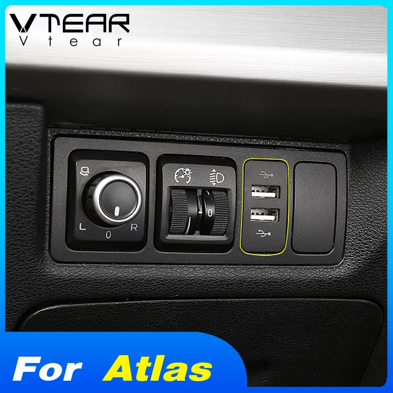 Vtear Car Dual USB Interface Adapter Car Charger Mobile Phone Adapter auto accessories For Geely Atlas Emgrand NL-3 Proton X70