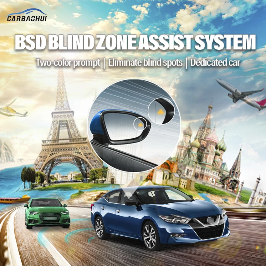 Car BSD BSM BSA Blind Area Spot Warning Drive Mirror Rear Radar Microwave Detection System For Nissan Maxima 2016