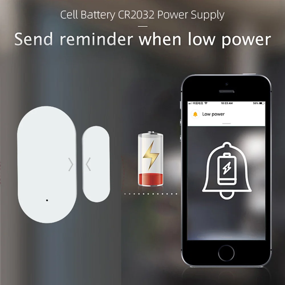 Sensor de puerta Tuya Zigbee para hogar inteligente, alarma antirrobo, automatización, Control remoto, funciona con Alexa, Google Home var SmartLife
