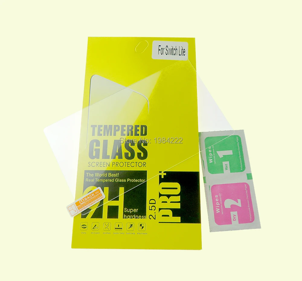 10 Uds templado para Nintendo Switch Lite NX vidrio Ultra claro HD película protectora de pantalla Protector de superficie cubierta protectora de consola piel