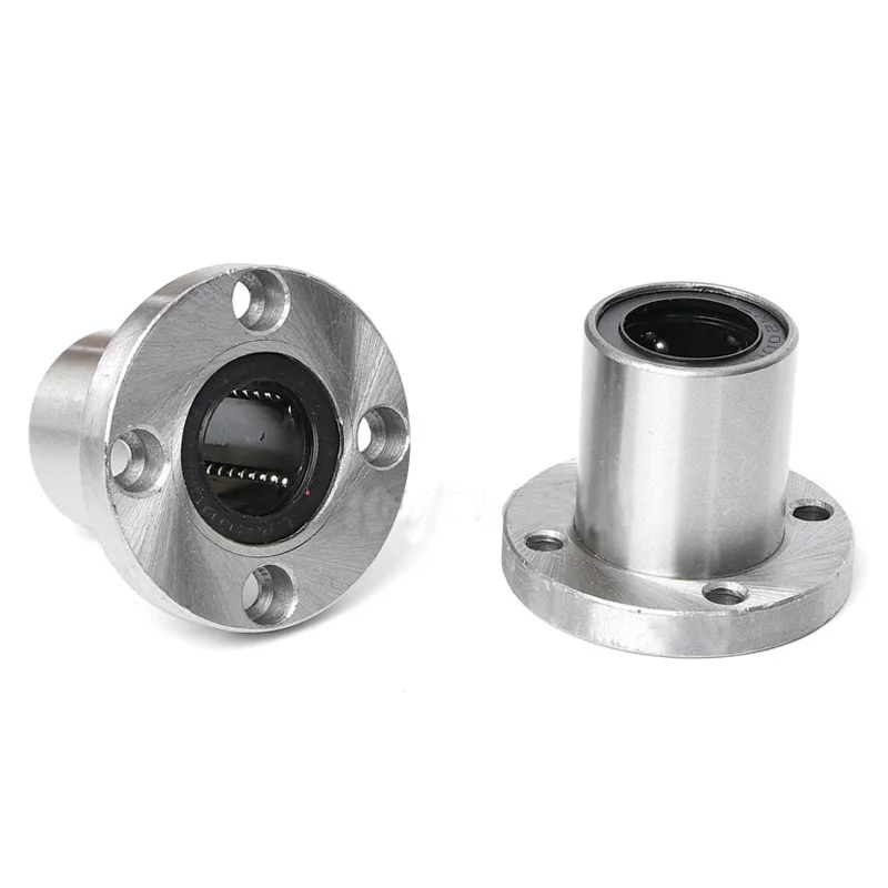1 ชิ้นรอบหน้าแปลน Linear Motion Bearing Ball Bushing LMF6/8/10/12/13/16/20/25/30/35UU