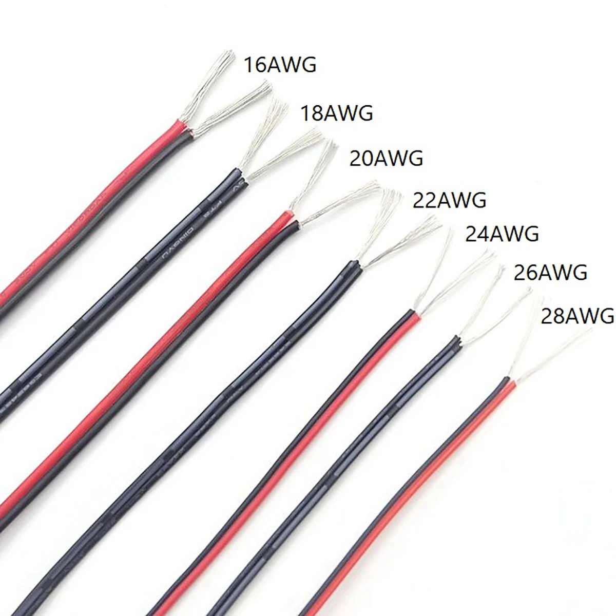 

UL2468 2pin Electrical Wires Tinned Copper Wire Red Black Cable Flexible cord 16/18/20AWG LED Extend inlead Car wire harness DIY