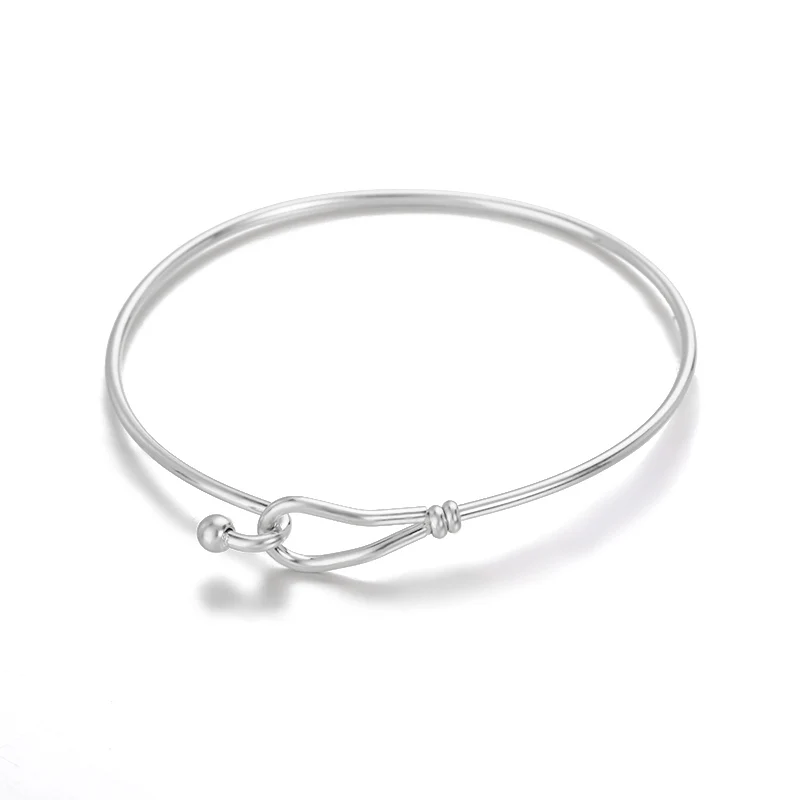 Minimalist Knot Bangles Bracelet Femme Bridesmaid Party Jewelry Stainless Steel Adjustable Bracelets Pulseras Mujer Moda 2023