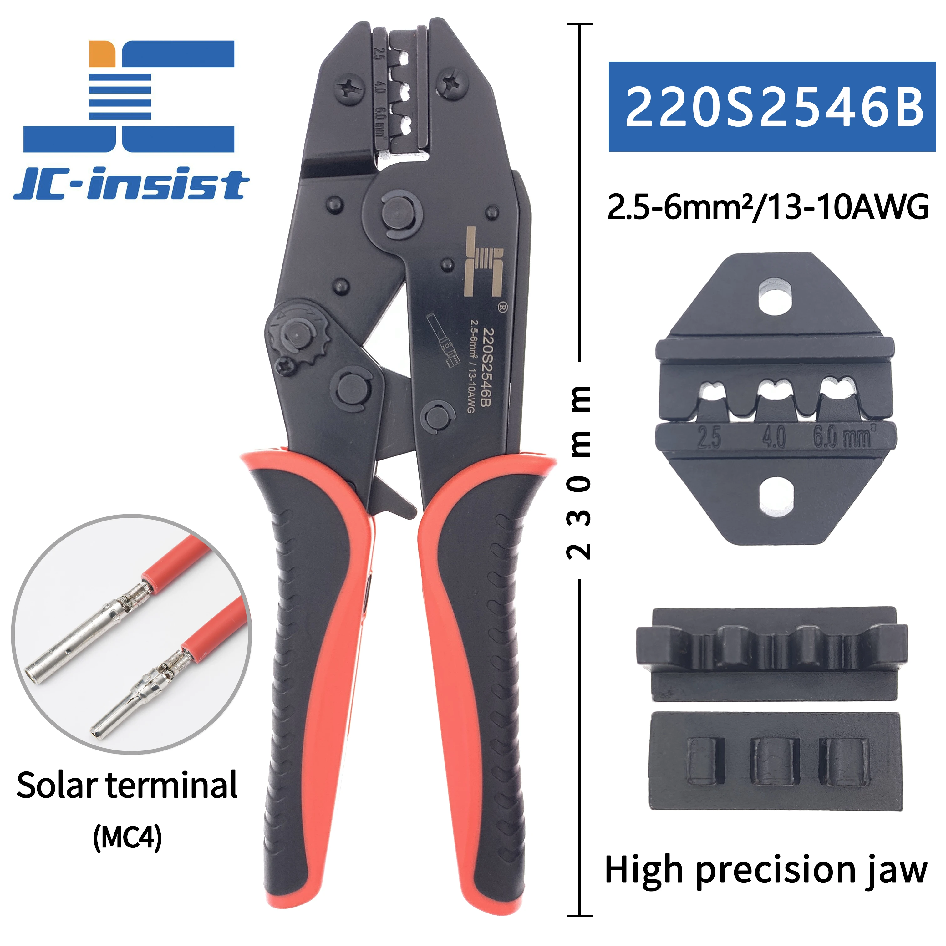 Solar crimping tool MC4 MC3 Photovoltaic crimping tool 2.5-6mm² Tyco terminal crimping tool Photovoltaic connector