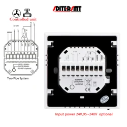 24V 220V Electric Proportional Valve 0-10V Thermostat for Dual Sensor Temperature Controller Regulator 2 Pipe Heater Cooler