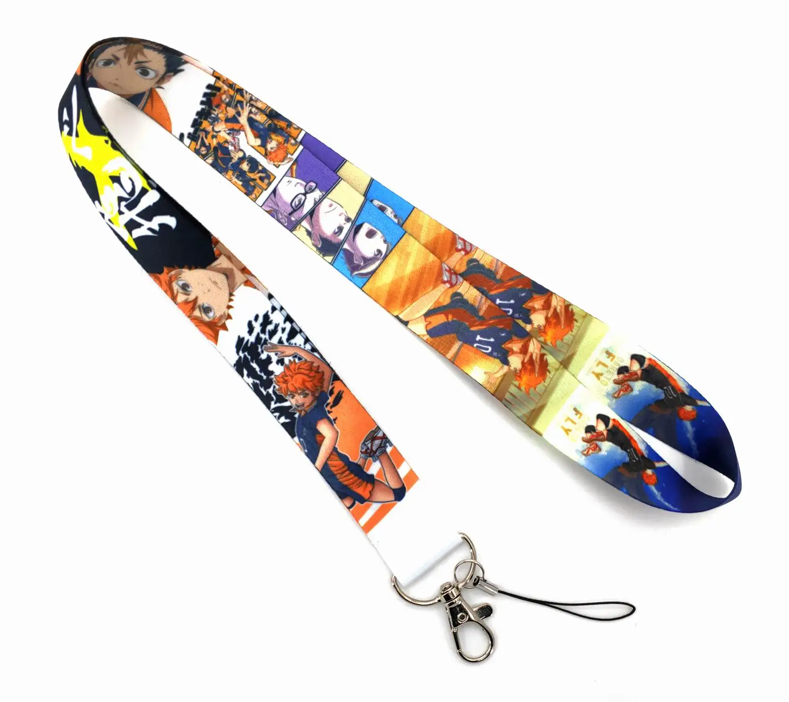 New 50pcs Japan Cartoon Anime Haikyuu Lanyard Id Badge Holder Keychain Straps For Mobile Phone Wholesale Free Shipping