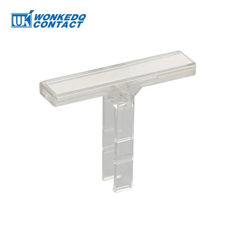 100Pcs KLM-A Terminal Strip Marker Carrier Use with End Clamp Bracket E/UK E/UK-2 NS 35 Din Rail Termin Group Marking Holder