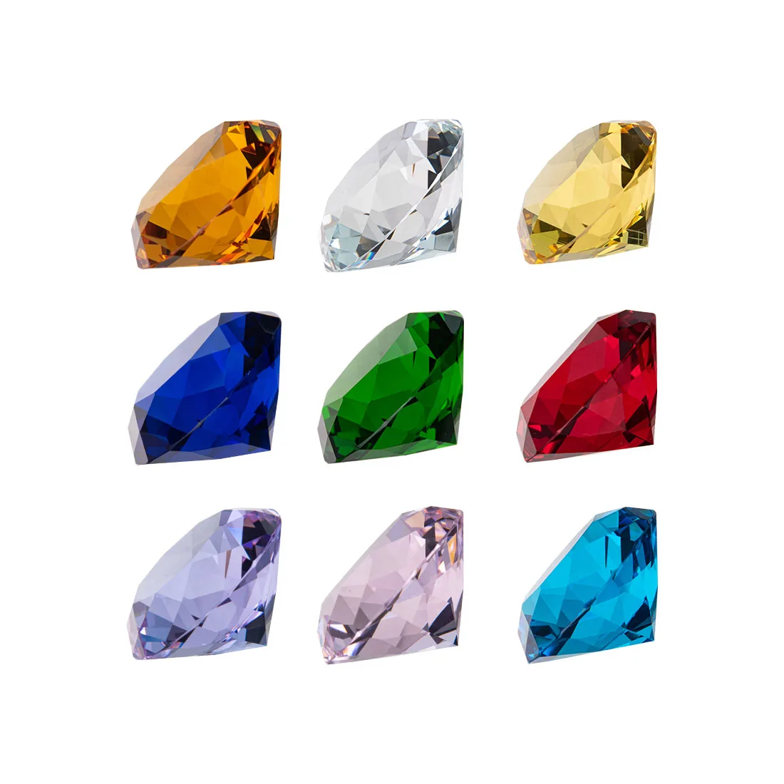 60mm Crystal Diamond Jewelry Craft Diamond Shape Crystal  Gem Home Decor For Accessories Birthday Wedding Day Gift