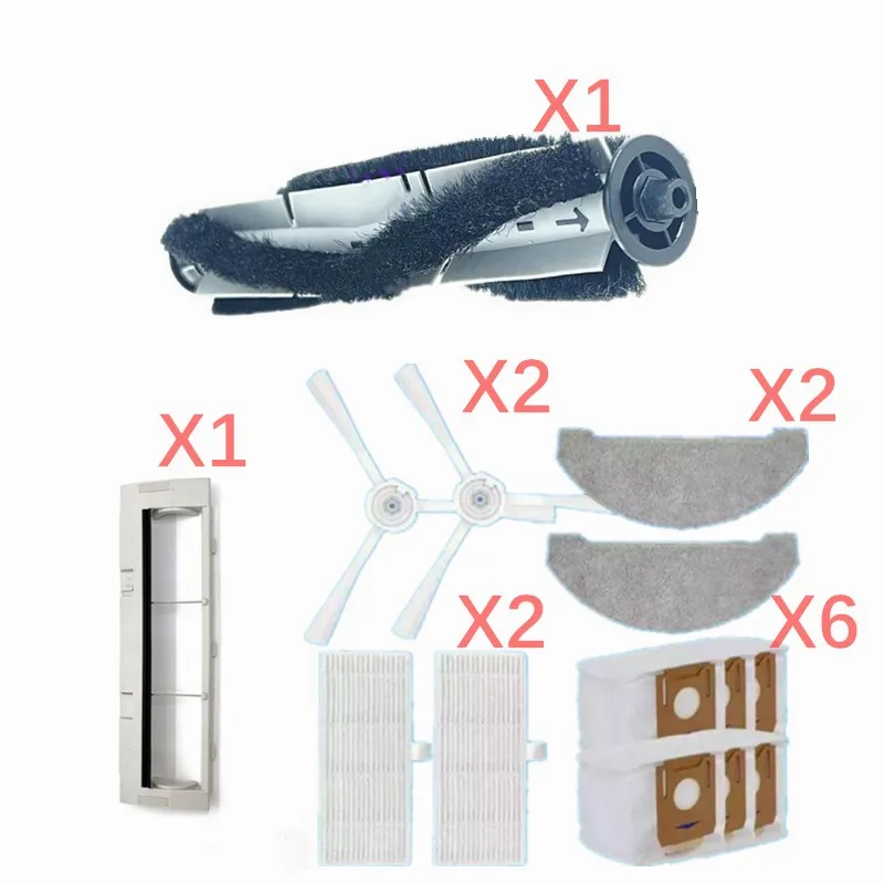 Arnagar S8 pro IMILAB V1 Robot Vacuum Cleaner 100% Original Replacement Parts Kit, Brush, Filter, Dust Bag, Fabric Mops