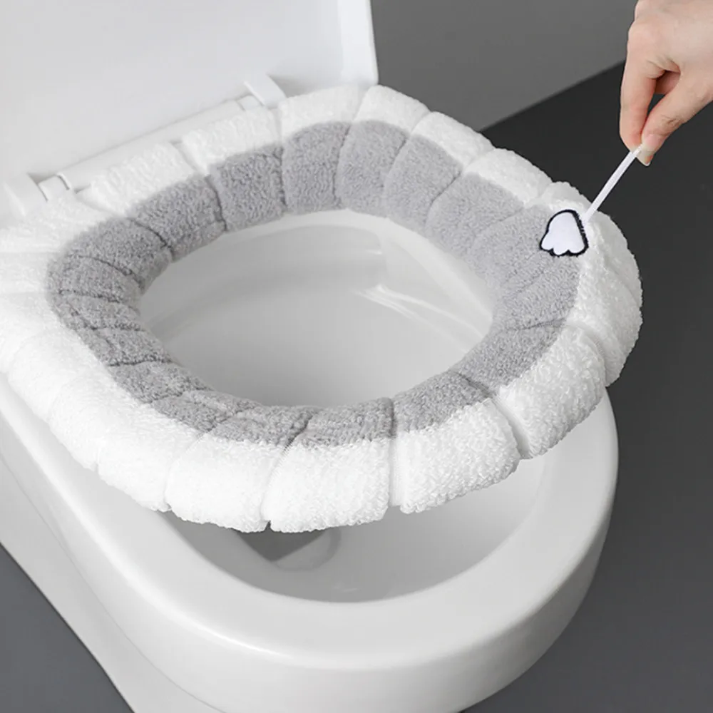 Universal Four Seasons Thickened Househol Soft Mat Autumn Winter Toilet Cover Toilet Seat Cushion Thick Plush Warm Pads