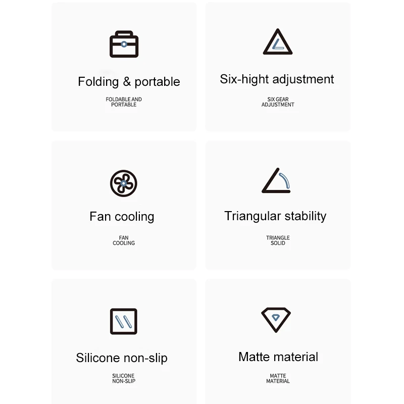 Supporto di raffreddamento per Laptop portatile con ventola pieghevole supporto per Pad di raffreddamento per Notebook in lega di alluminio regolabile per Tablet portatile da 17 pollici