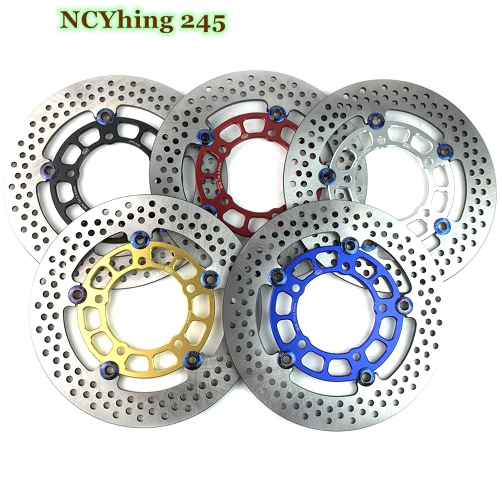 Universal Motorcycle CNC 5 holes Floating disc 245mm*58mm brake disc For Honda Yamaha BWS Rsz Jog Force Scooter Modification