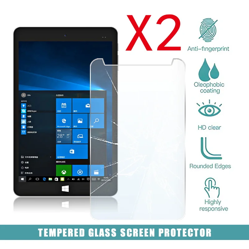 

2Pcs Tablet Tempered Glass Screen Protector Cover for Chuwi Vi8 Plus Full Coverage Anti-Scratch Explosion-Proof Screen