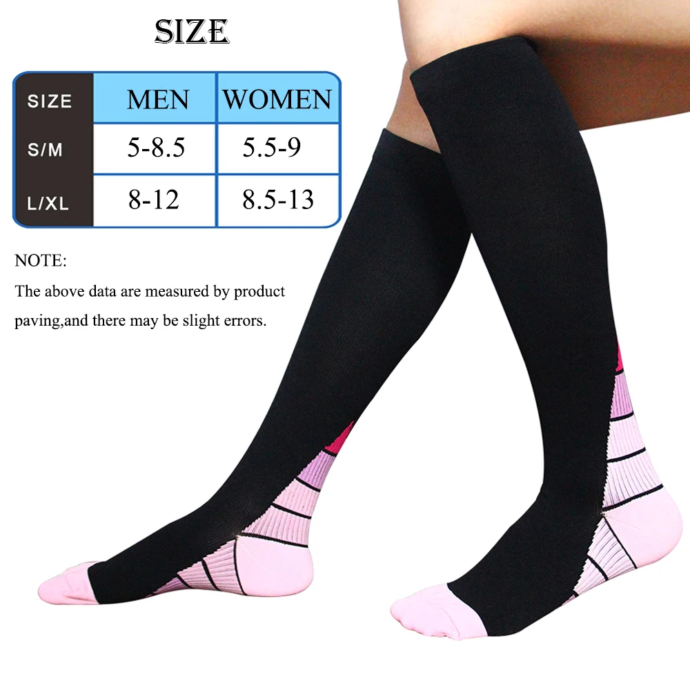 Hot Sale Running Compression Socks Stockings 20-30 Mmhg Men Women Sports Socks For Marathon Cycling Football Varicose Veins Sock image 6